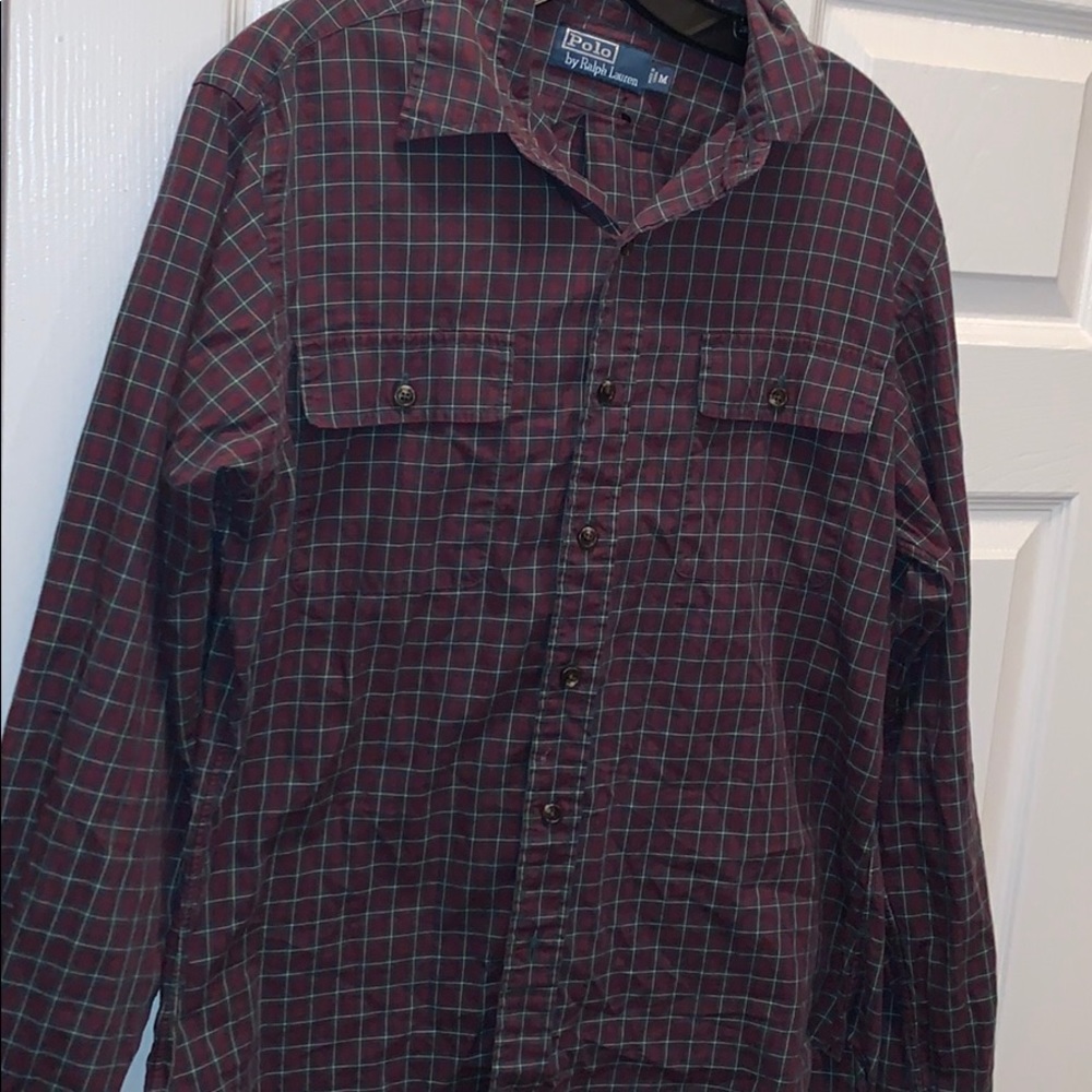 Plaid Polo button up